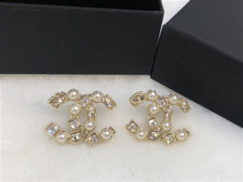 chanel earrings replica uk|Chanel boutique earrings.